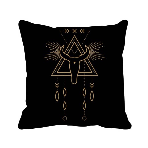 纹样外星人符号组合方形抱枕靠枕沙发靠垫双面含芯礼物安全午睡