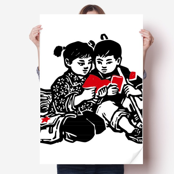 书包插画墙贴纸卧室海报