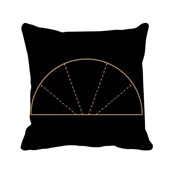 扇形图腾组合纹样方形抱枕靠枕沙发靠垫双面含芯礼物安全午睡