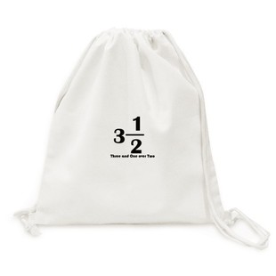数值三又二分之一帆布背包购物旅行双肩拉带抽绳书包礼物网红潮流