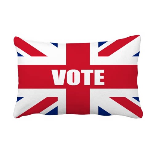 英国大选国旗Vote抱枕靠枕腰枕沙发靠垫双面含芯礼物安全午睡