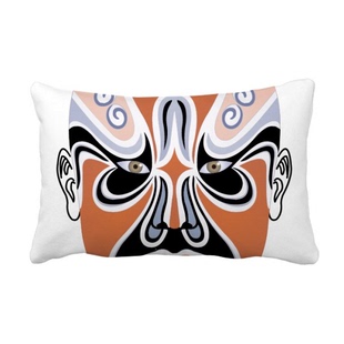 京剧脸谱彩色沙摩柯连营寨抱枕靠枕腰枕沙发靠垫双面含芯礼物