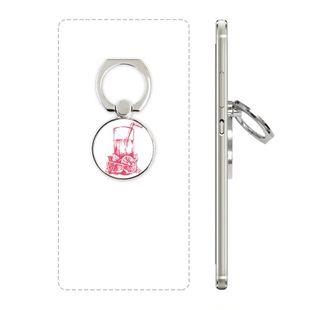 果汁柠檬插画纹样手机支架指环多功能黏贴懒人桌面支撑礼品直播