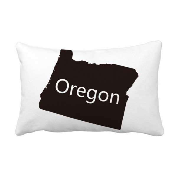 俄勒冈州美国地图轮廓抱枕靠枕腰枕沙发靠垫双面含芯礼物安全午睡