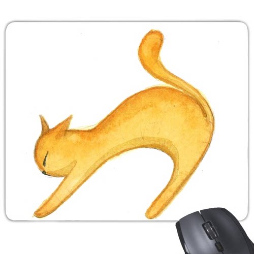 喵吉那些猫之橙色猫咪游戏办公防滑橡胶鼠标垫礼物电竞定制