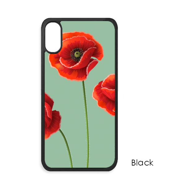 适用于iPhone美人红花背景图Xr手机壳max手机保护套678plus硅胶11