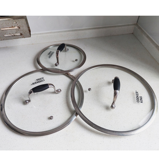 炊大皇不锈钢汤锅盖奶锅锅盖304包边防烫锅盖可视盖16CM24CM26CM