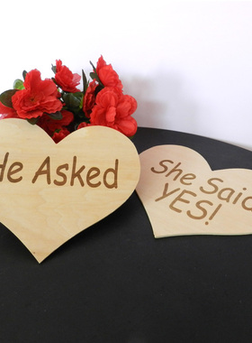 he asked She Said yes/About Damn Time心形婚礼拍照道具婚纱照