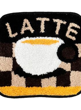 咖啡椅子垫加厚植绒卡通坐垫簇绒可爱家用屁股垫地毯地垫阳台坐垫