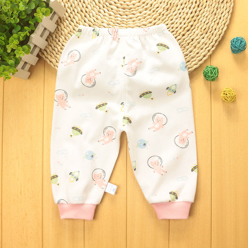 新生婴儿春秋裤子男女宝宝纯棉打底裤可开档秋裤3-6-12个月0-1岁
