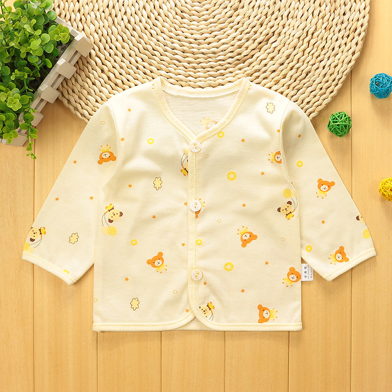 남성과 여성의  를위한  봄 여름 얇은 옷 순면 긴팔 카디건  여름 탑 3-6-12 개월