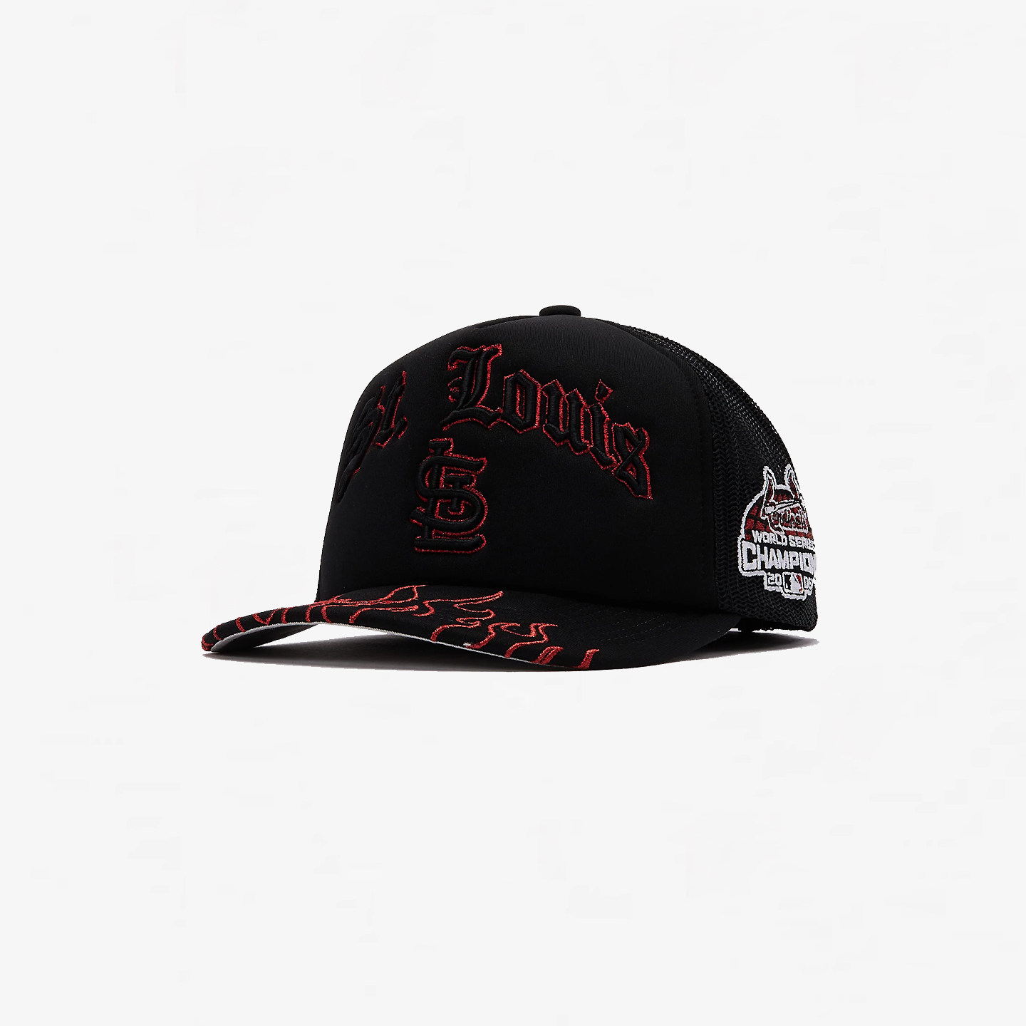 【代购】市井店 MLB x M&N 美版潮牌嘻哈红雀队Flames网帽棒球帽