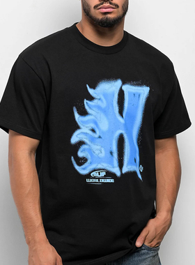 【代购】市井店 HUF 美版潮牌嘻哈街舞滑板Heatwave印花T恤