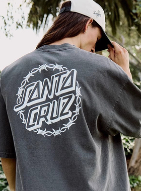 【代购】市井店 Santa Cruz 美版潮牌嘻哈街舞滑板Barbed DotT恤