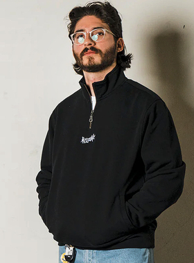 【代购】市井店 Welcome 美版潮牌嘻哈滑板Vamp Core拉链立领卫衣