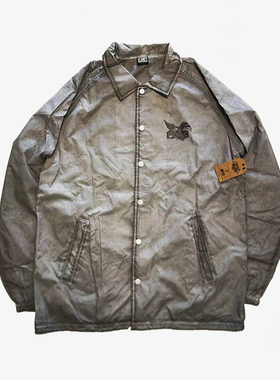 【现货】市井店 Loser Machine美版潮牌嘻哈滑板灰色扎染教练夹克