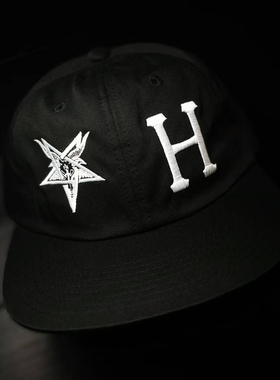 【现货】市井店 HUF x Thrasher 美版潮牌嘻哈滑板复古Logo棒球帽