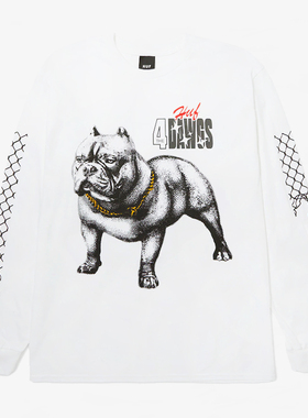 【代购】市井店 HUF 美版潮牌嘻哈街舞哈板4 The Dawgs长袖T恤