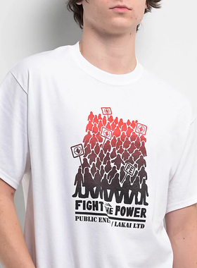 【代购】市井店Lakai x Public Enemy美版潮牌Fight The PowerT恤