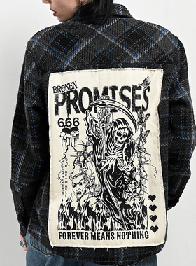 【代购】市井店 Broken Promises美版潮牌嘻哈滑板Hitchhiker衬衫