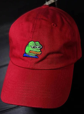 【现货】市井店 Any Memes 美版潮牌嘻哈街舞滑板Derp Frog棒球帽