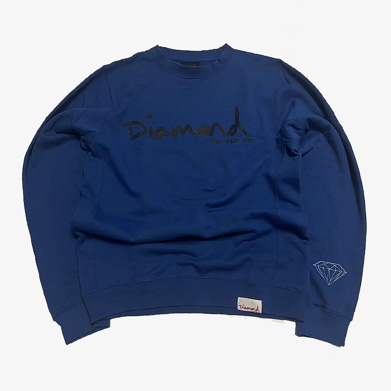【现货】市井店 Diamond 美版潮牌嘻哈滑板钻石Script圆领卫衣