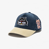 美版 潮牌嘻哈街舞滑板BlackCat条绒棒球帽 Red 代购 市井店