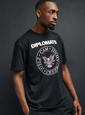 【代购】市井店 Reason x DIPSET 美版潮牌嘻哈街舞滑板JimmyT恤