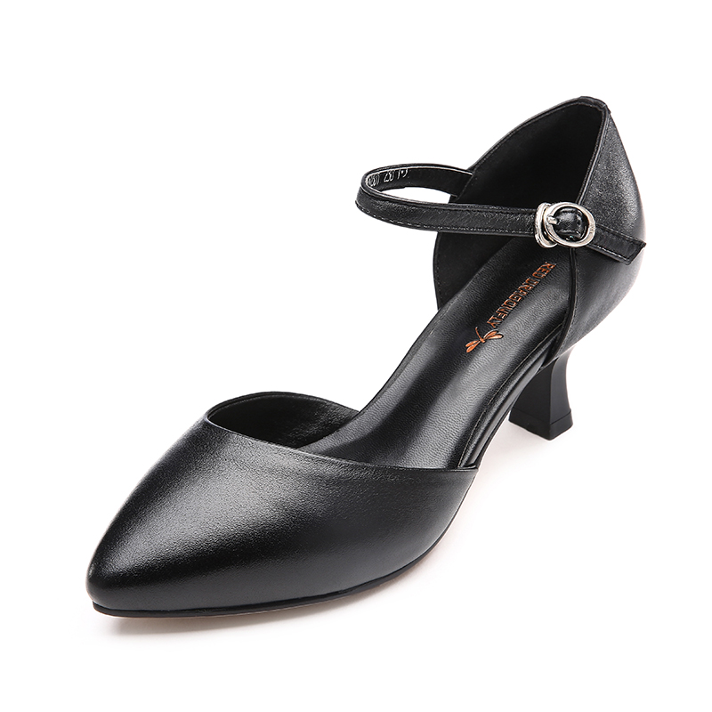 红蜻蜓女凉鞋女鞋高跟真皮2018新款正品女单