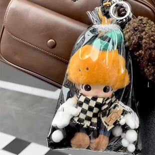 dimoo迪士尼盲盒挂件防尘袋18cm娃包透明锦囊泡泡玛特搪胶保护套