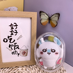 chiikawa变脸遛娃包盲盒Momonga保护套搪胶娃乌萨奇10cm收纳痛包