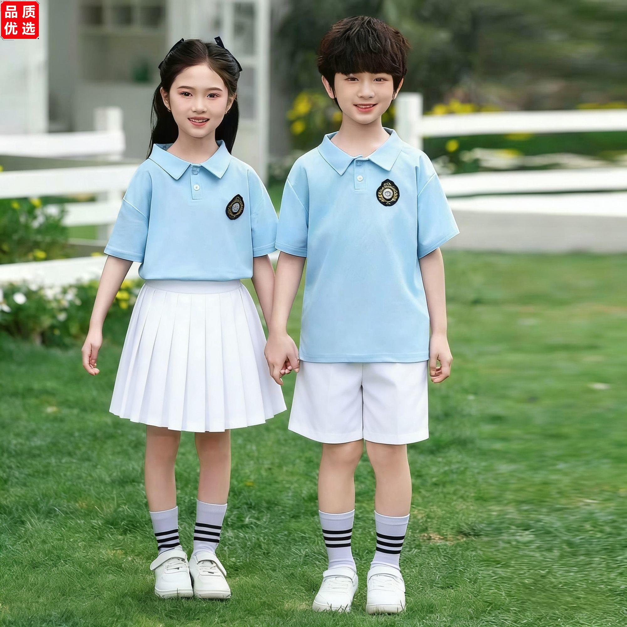 幼儿园服纯棉夏季套装中小学生班服毕业季拍照服装幼儿园园服校服