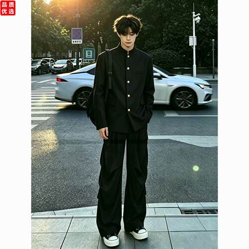 DK制服中山装男一套日系