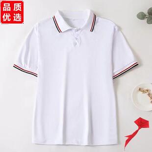 初高夏天POLO衫纯棉短袖班服男女款宽松短袖上衣校服短袖中小学生