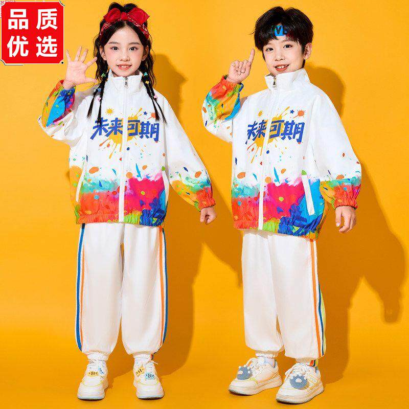 儿童啦啦队演出服小学生图片