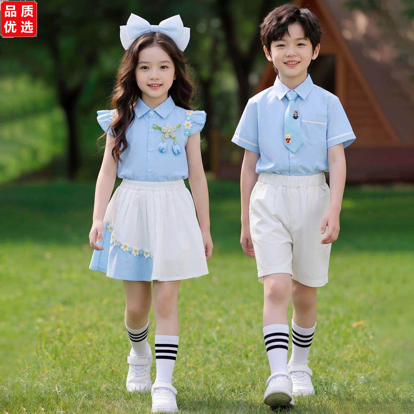 儿童节演出服男女童学院图片