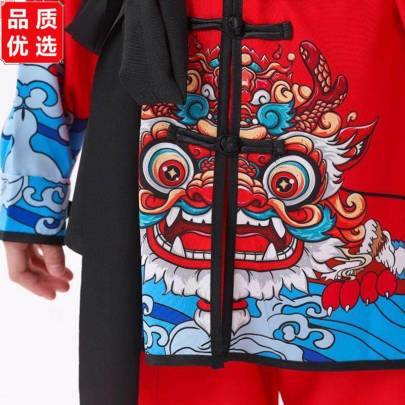 儿童武术演出服舞龙舞狮图片