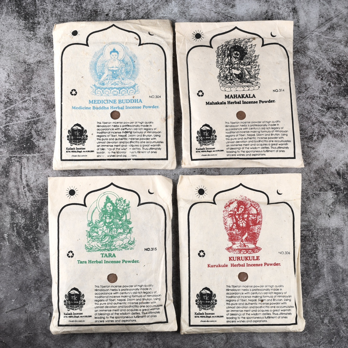 尼泊尔Kailash本尊护法天然植物高品质熏香粉散香100克 18种可选