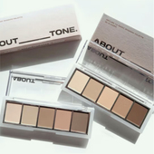 韩国骨相美女微调轮廓盘about tone眼影五色眼影盘哑光打底大地色