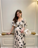 连衣裙 泼墨宽松大码 PEIPEI佩佩孕妇装 定制设计面料柔滑高级感夏装