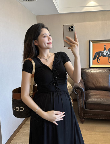 【佩佩高定夏季孕妇装】