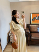 短袖 显瘦外出夏装 宽松孕后期连衣裙 私服休闲大码 PEIPEI佩佩孕妇装