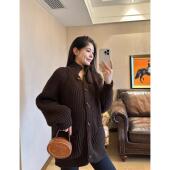 秋季 PEIPEI佩佩孕妇装 外穿秋冬款 毛衣外套针织开衫 上衣 2024新款