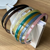 韩国France透明果冻色气质头箍发卡 法式 纯色发箍 带钢丝带齿防滑