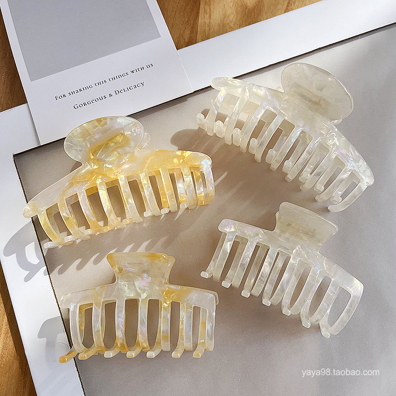 醋酸人鱼色法式盘发抓夹