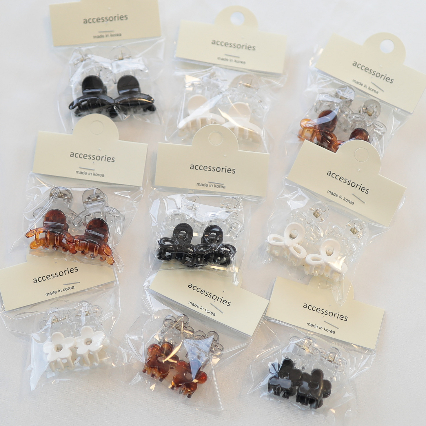 花朵小号迷你亚克力碎头发抓夹