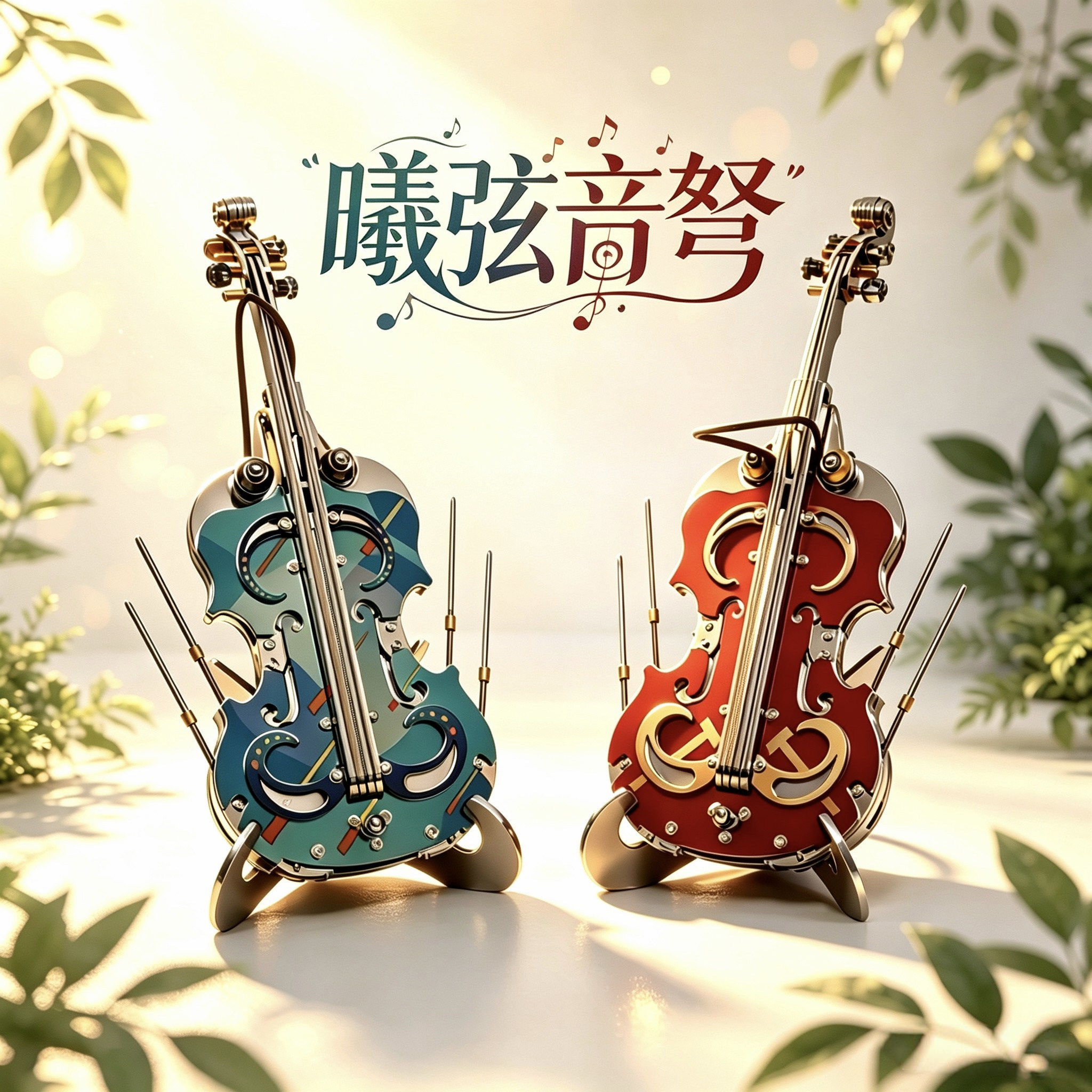 钢魔兽小提琴3D金属拼图