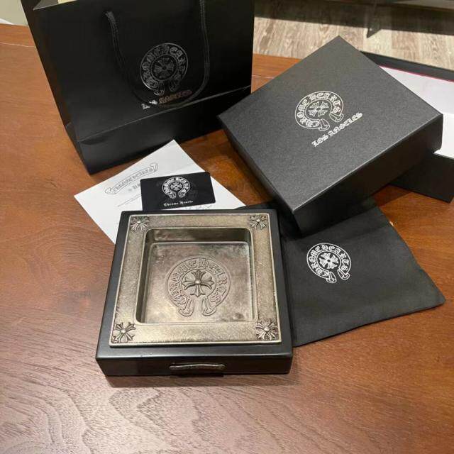 现货潮牌罗心托盘黑色烟灰缸