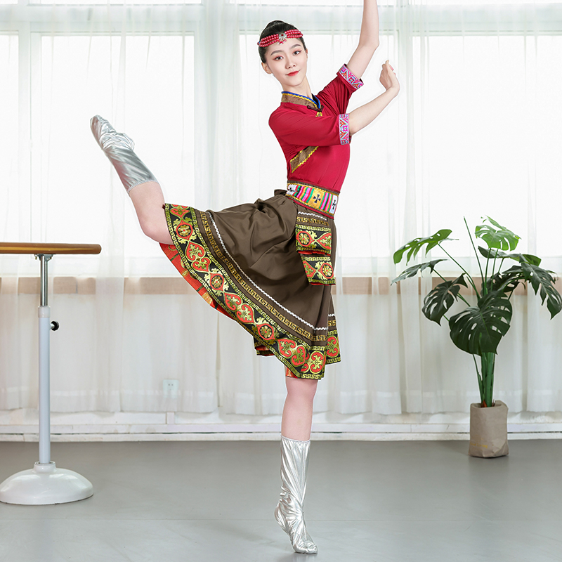 藏族演出服女半身裙少数民族服