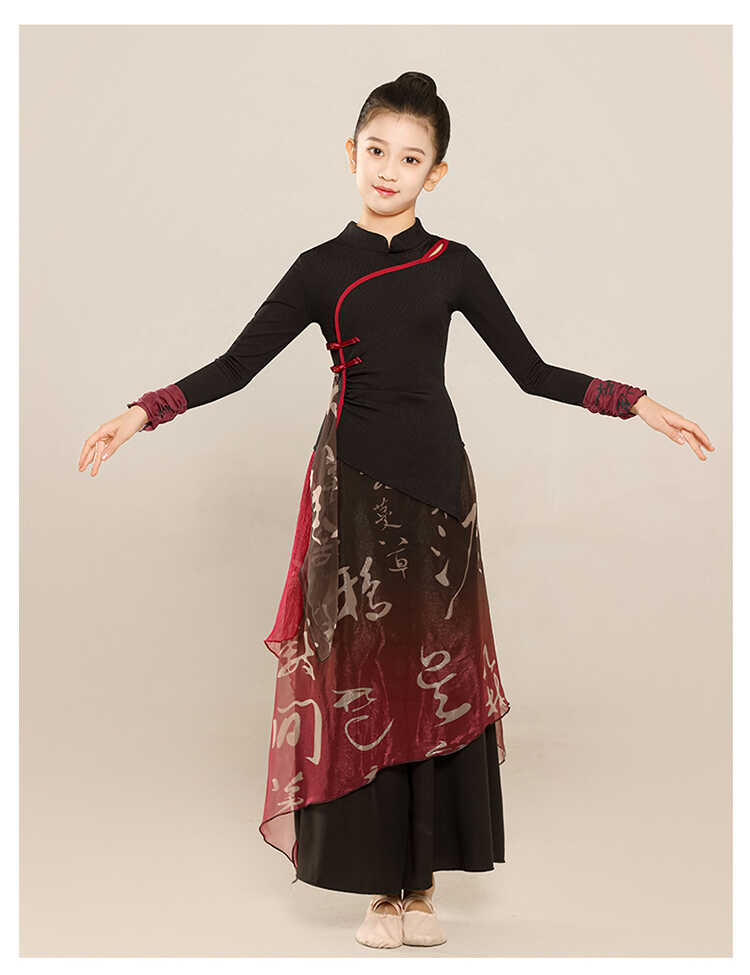 表演古典舞中国风扇子飘逸练功服